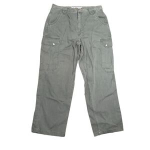 VINTAGE‎ Zonz Canvas Pants Men 38 Wide Green Baggy Skateboarding Skater Y2K 90s